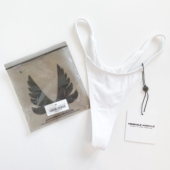 MINIMALE ANIMALE White Bikini Lucid Top (No Tag) & NWT Wall Street S Bottom - Picture 9 of 15